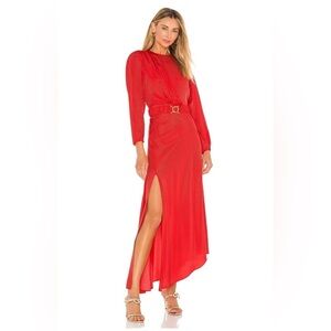Ronny Kobo Carmen Maxi Dress In Flame Red Size XS